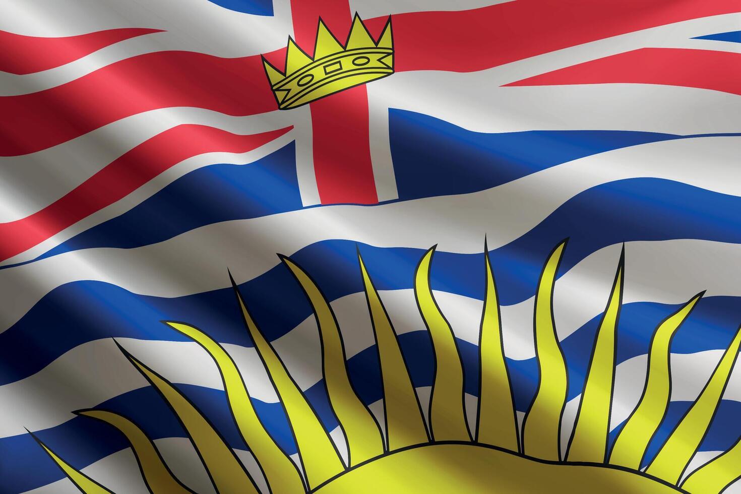 British Columbia flag design vector