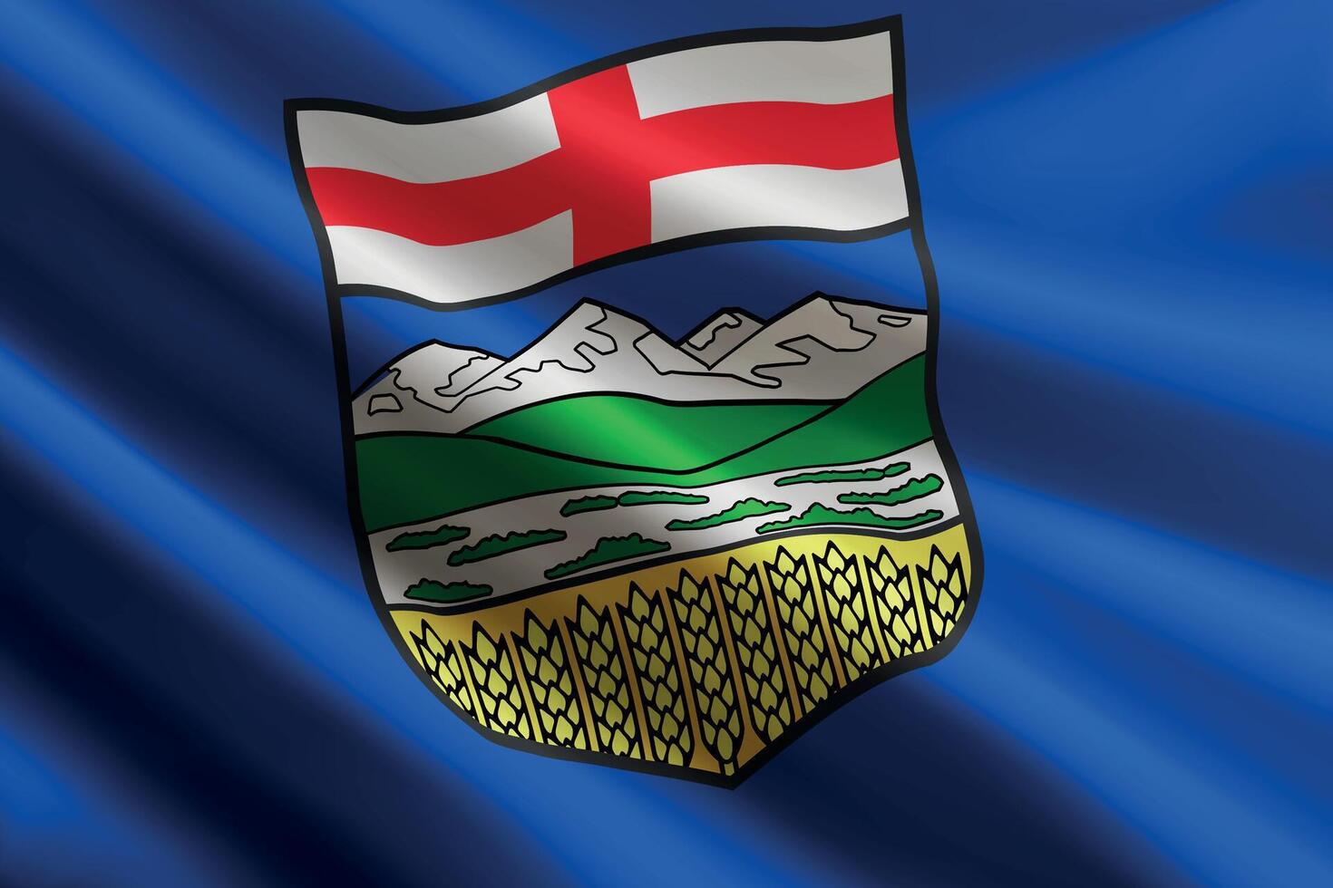 Flag of Alberta, Canada vector