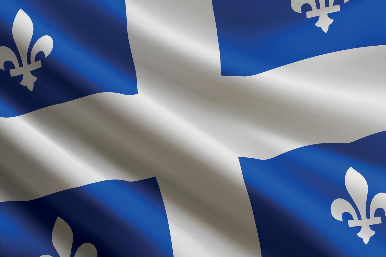 Quebec flag with blue and white design vector