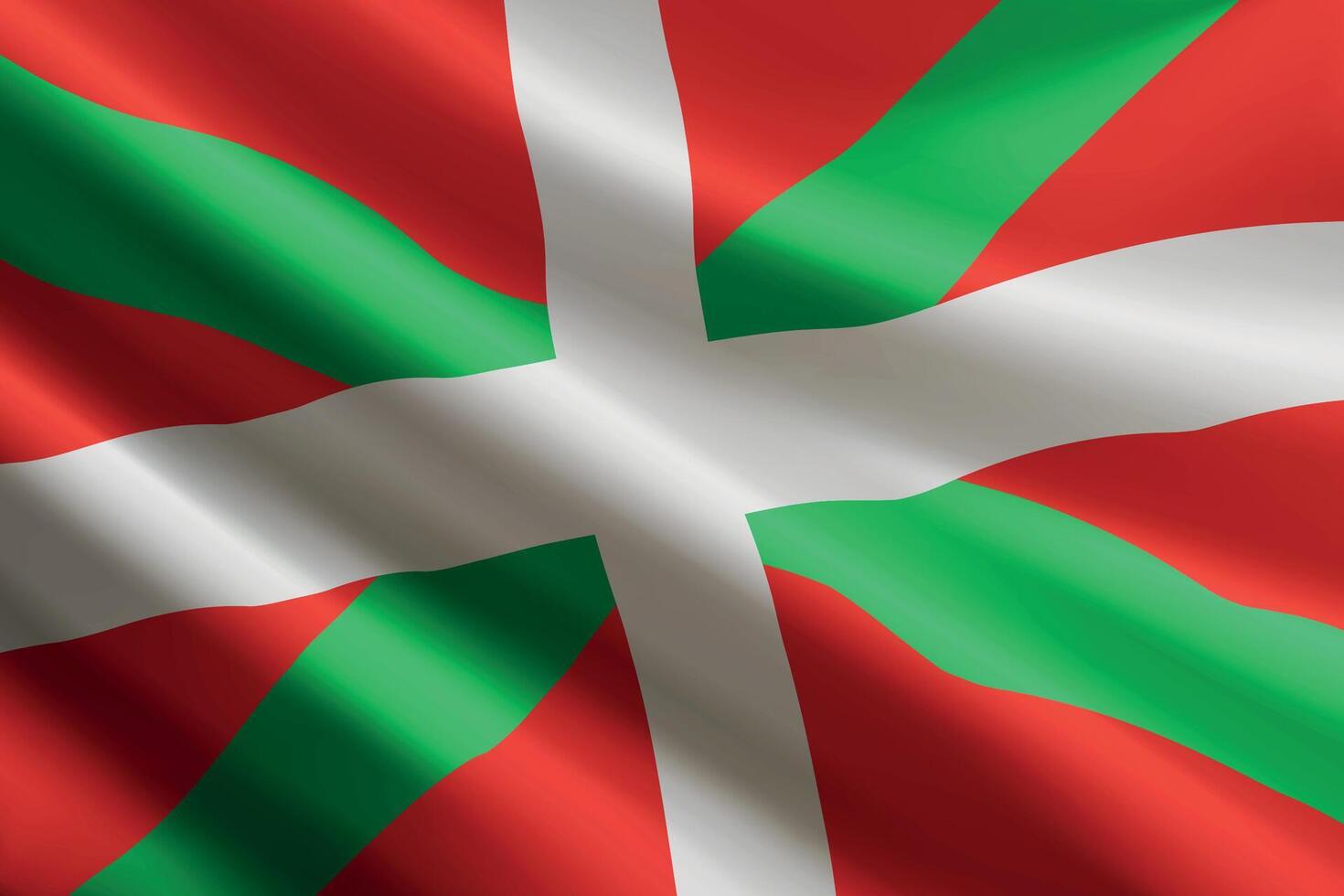Basque Country flag waving in the wind. autonomous community of Spain vector