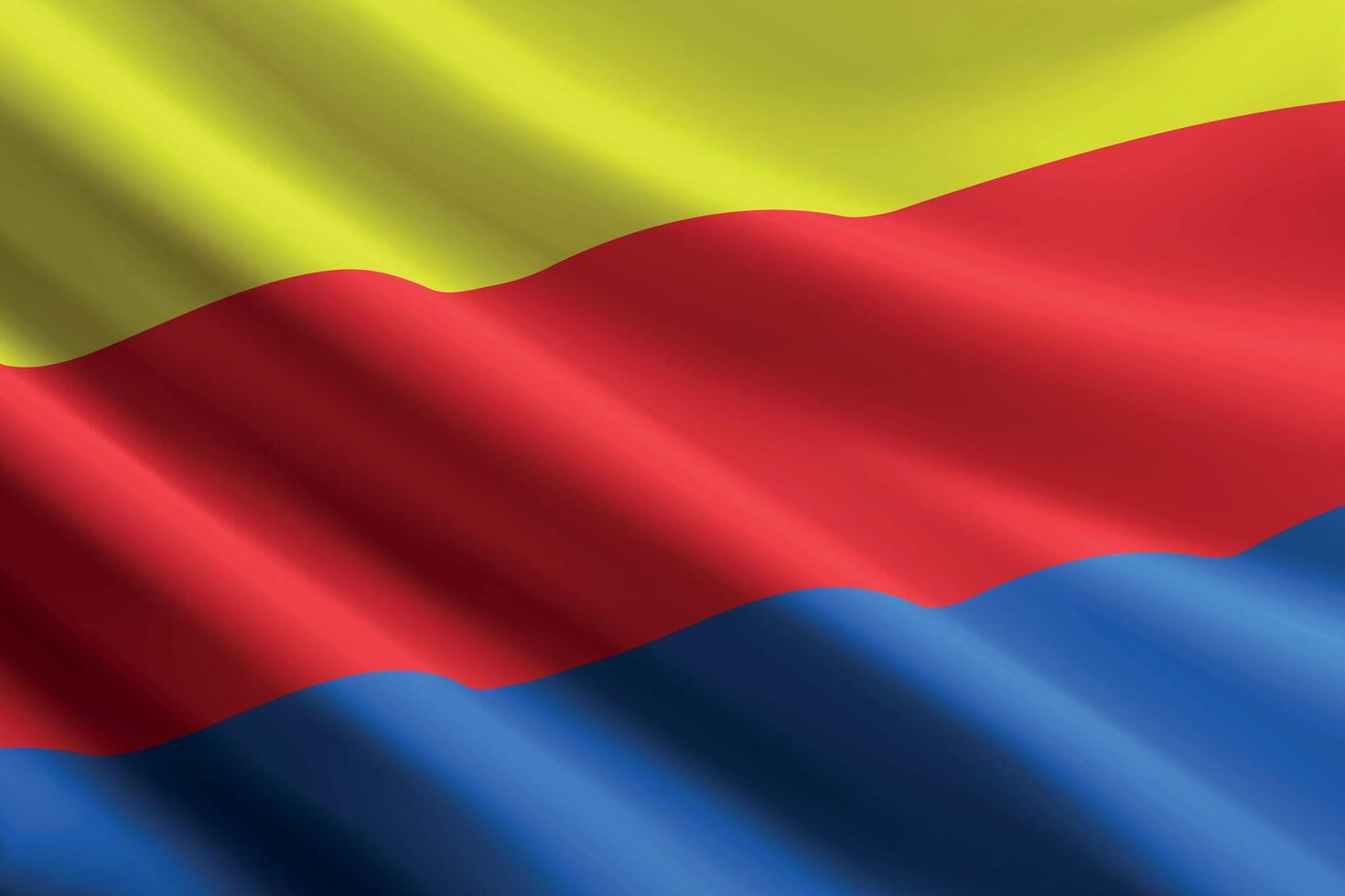 North Holland flag waving in the wind. Province of Netherlands vector