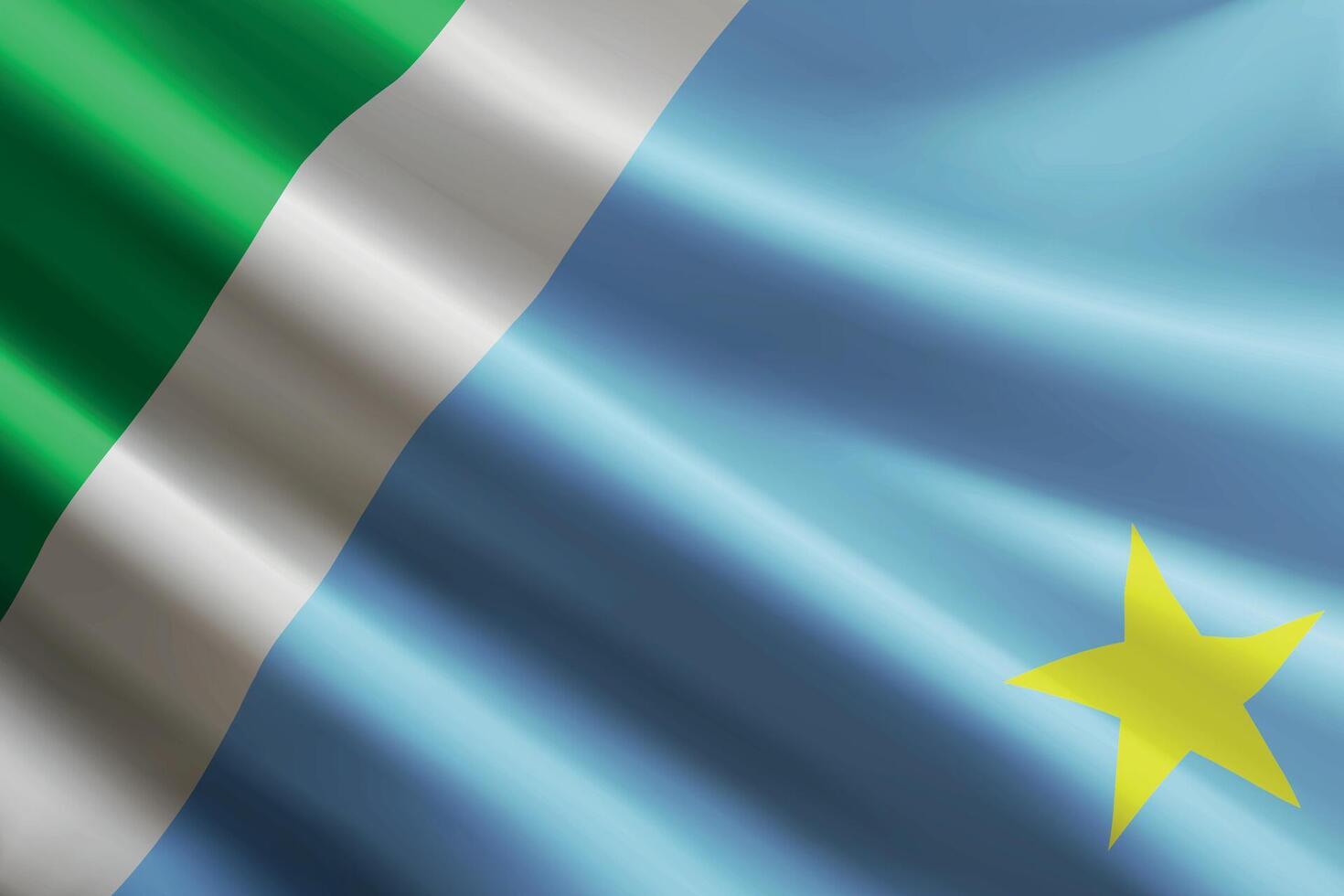 Mato Grosso do Sul flag waving in the wind. State of Brazil vector