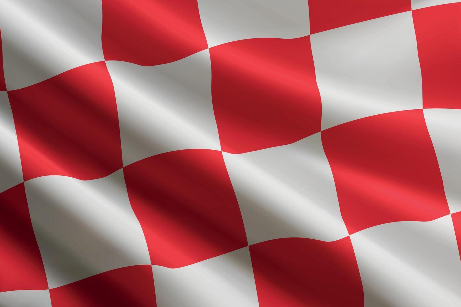 North Brabant flag waving in the wind. Province of Netherlands vector