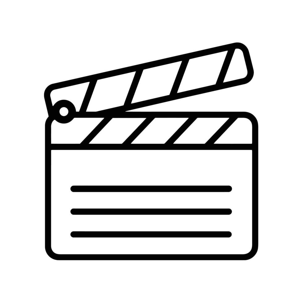 Filmmaking clapperboard icon movie production symbol vector