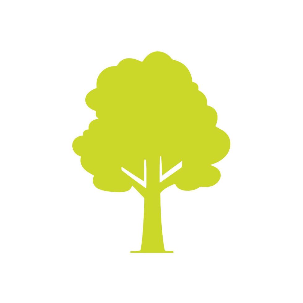Simple green tree icon nature ecology symbol vector