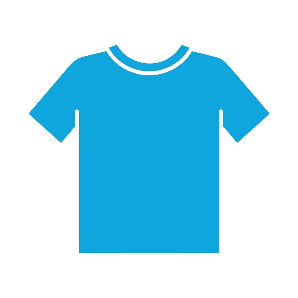 Simple blue t shirt icon design template vector