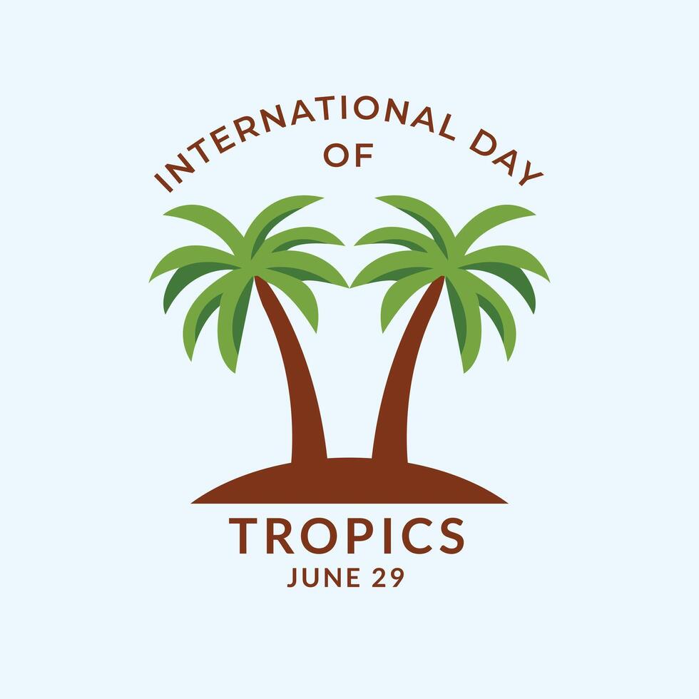 International Day of the Tropics Celebrating Tropical Environments vector