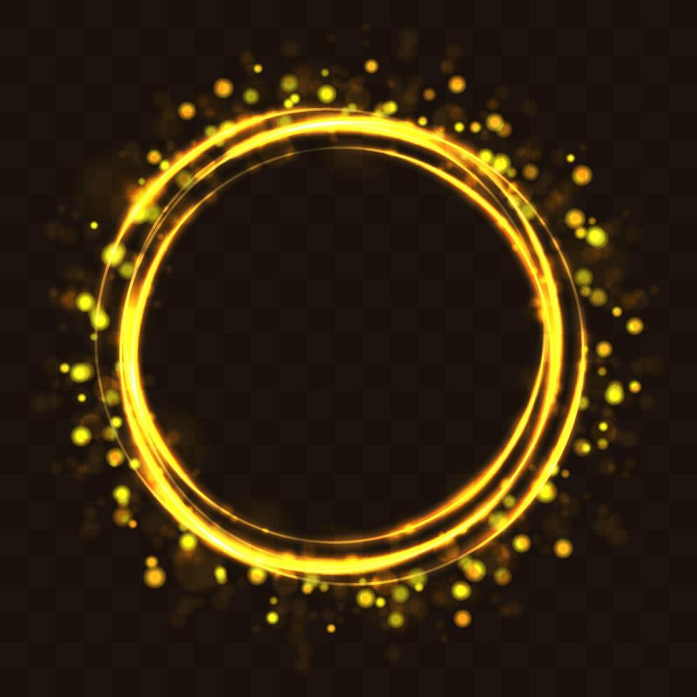 Abstract background with golden frame vector