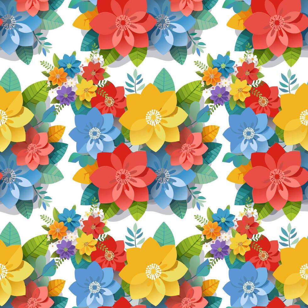 Floral seamless pattern illustration vector