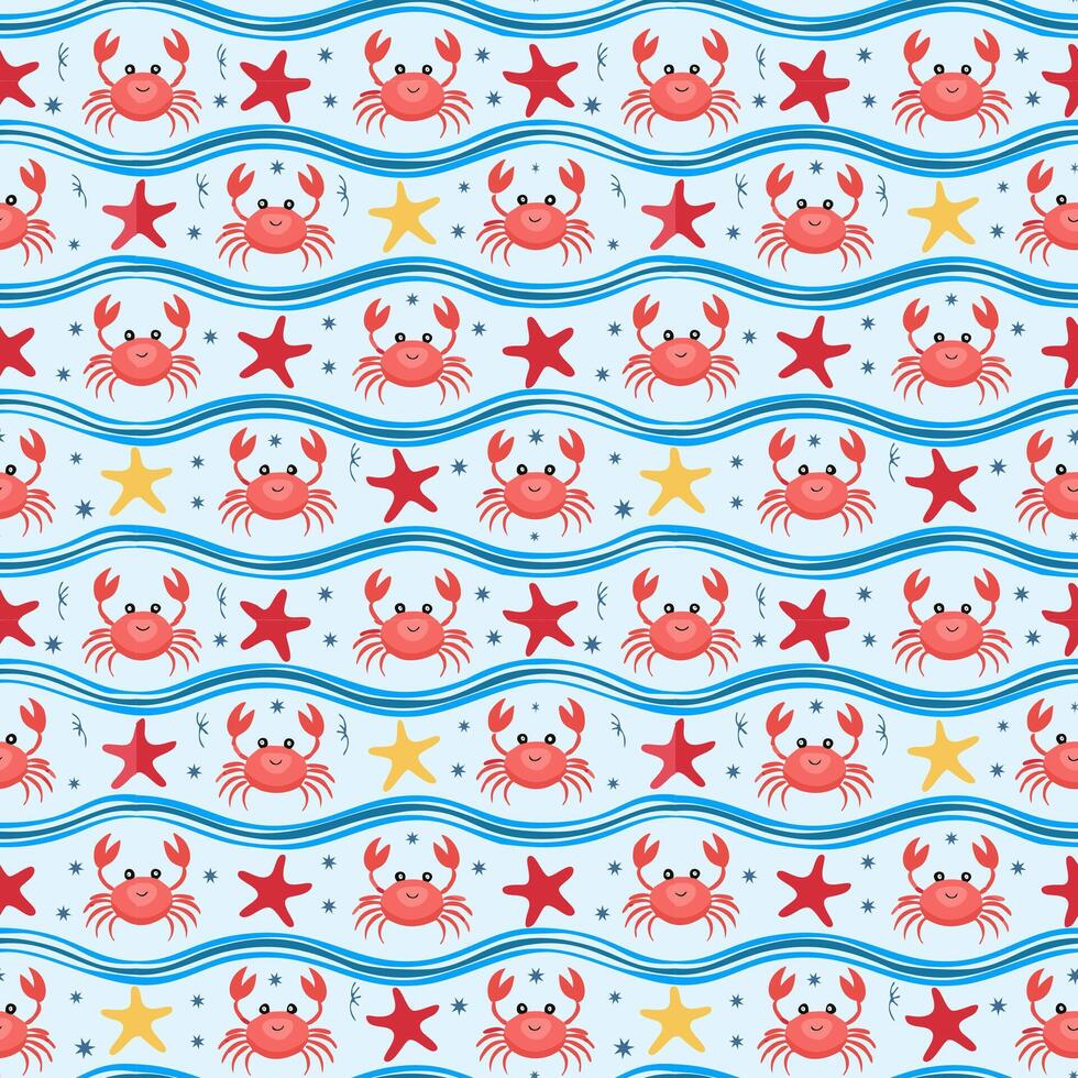 Crab fabric by jessicajones on spoonflower - custom fabric vector
