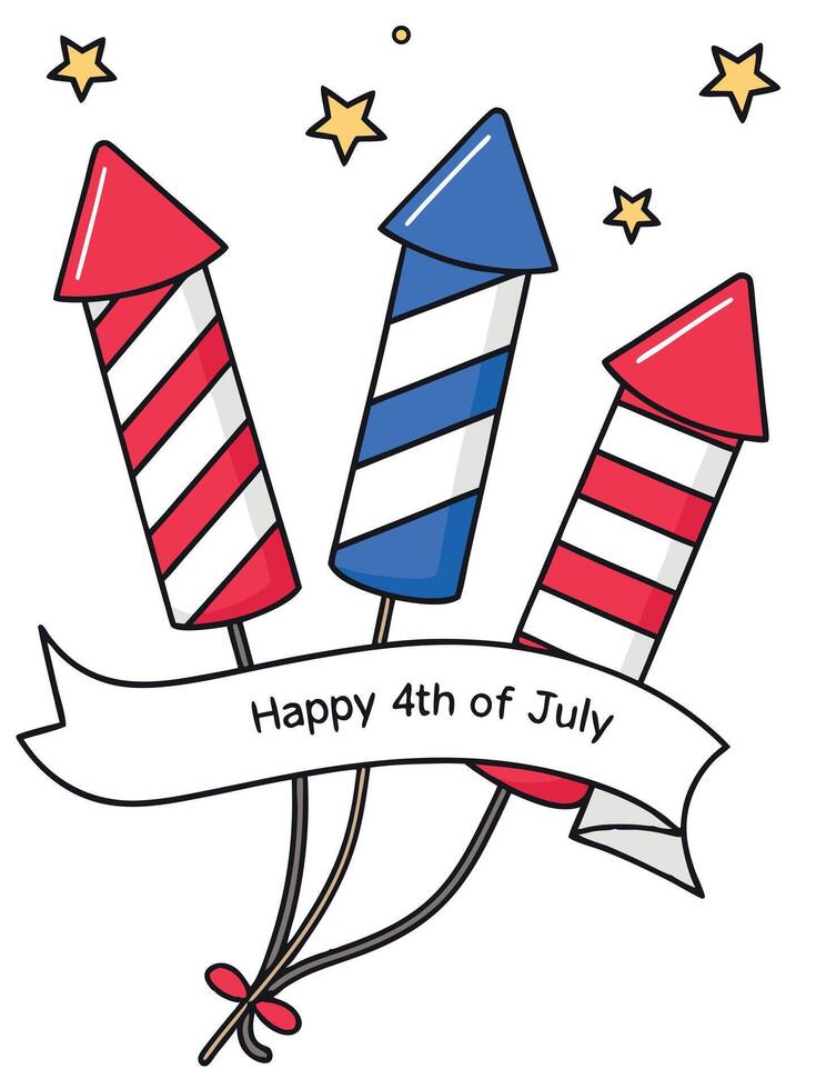 Happy 4th of july clipart vector