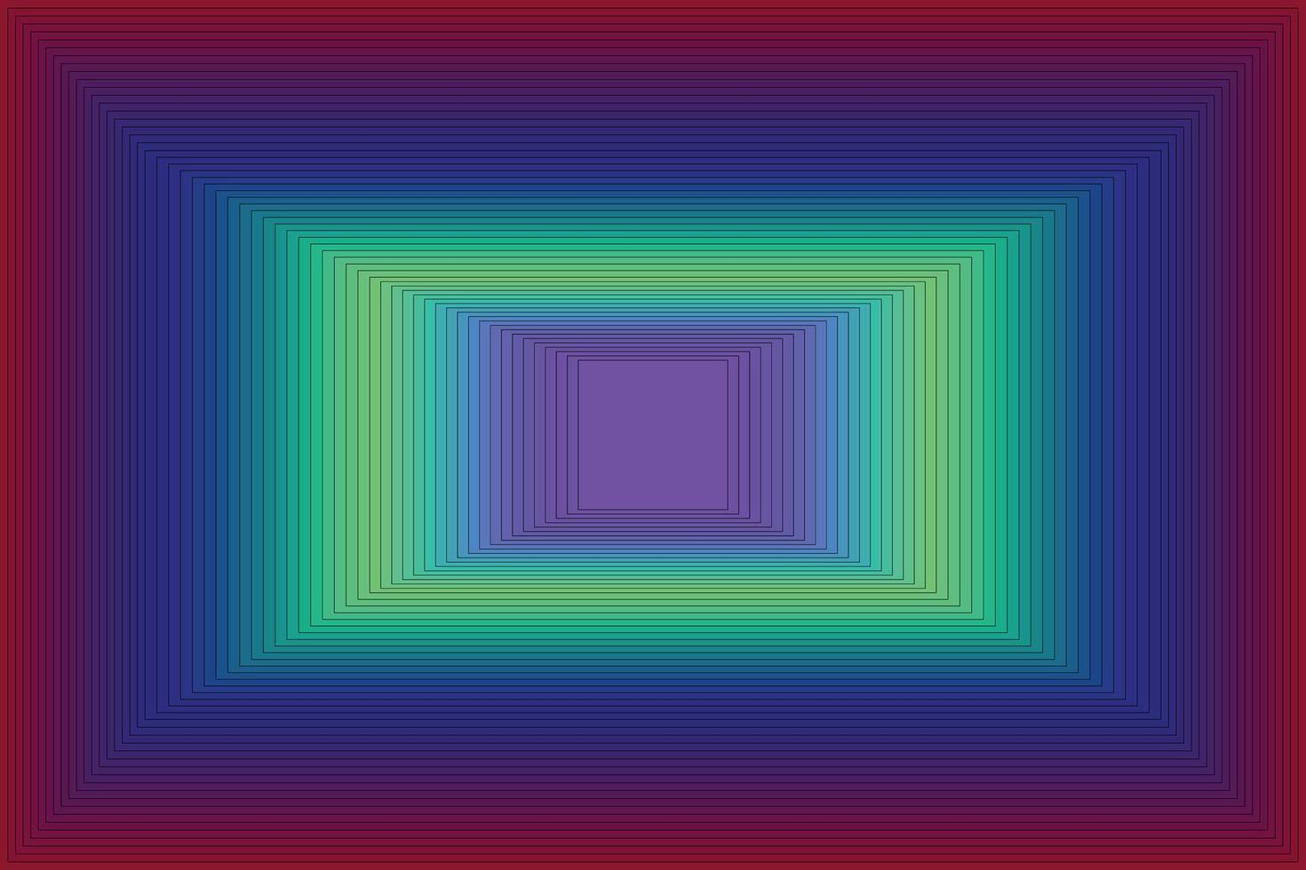 Symmetrical geometric gradient pattern with rectangular shapes in deep colors. Perfect for retro-style backgrounds, textiles, or graphic design projects. vector