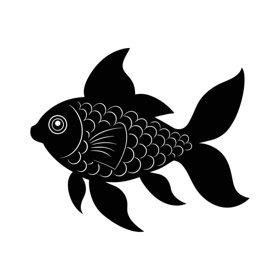 fish silhouette illustration vector