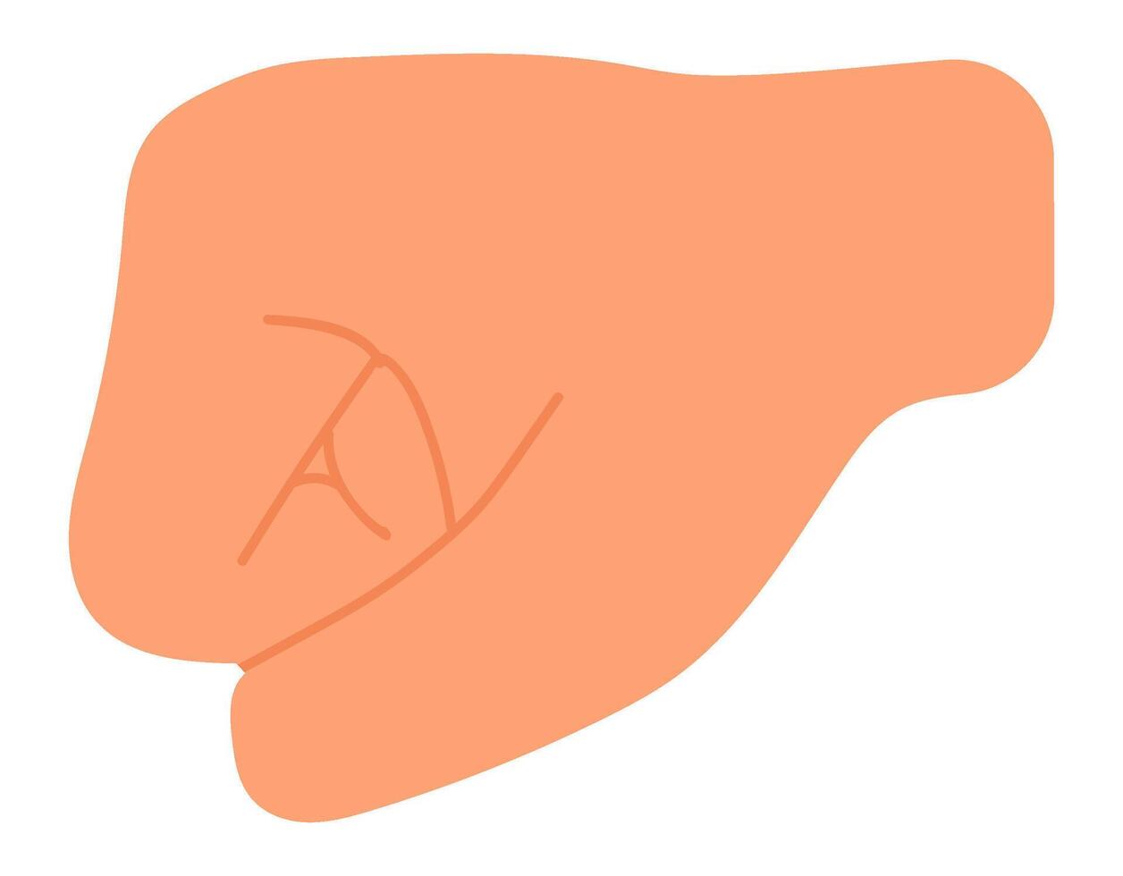 Clenched fist expressing power, determination, and resilience, conveying a message of strength and resolve in a minimalist and impactful visual statement vector
