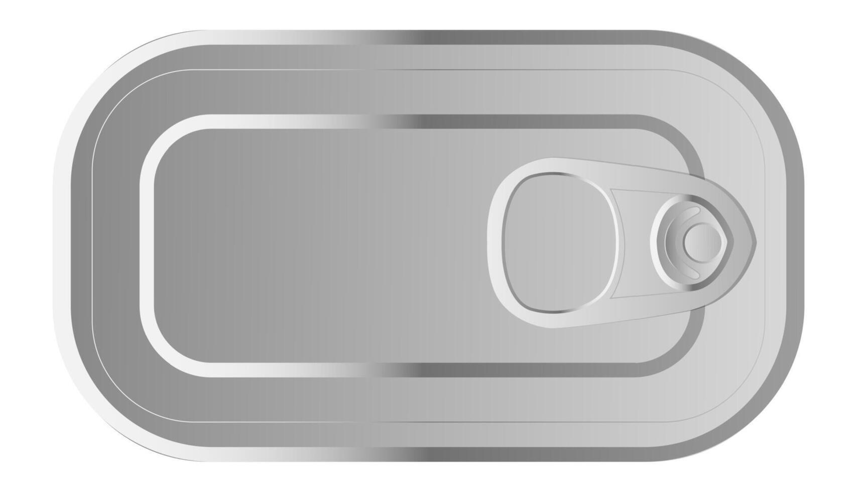 Silver can with pull tab vector