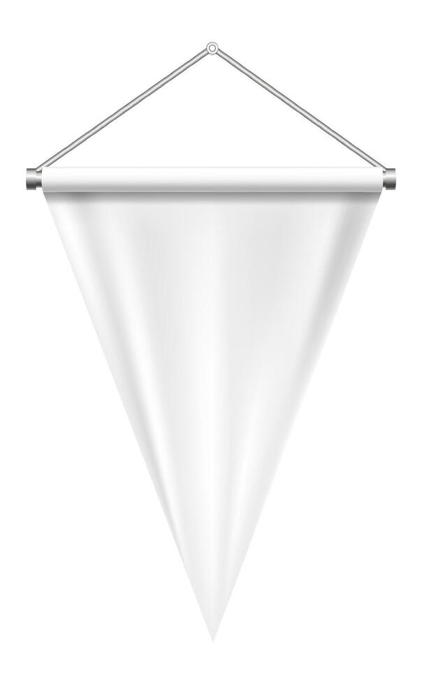 Blank triangular hanging banner vector