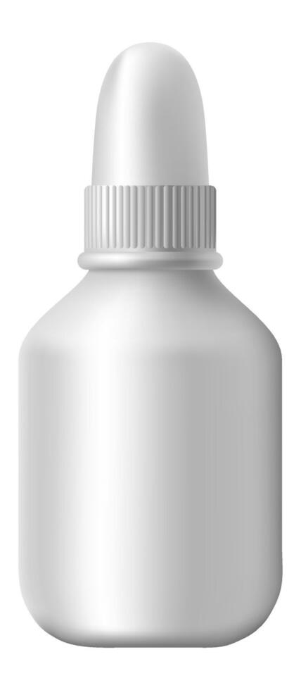 White dropper bottle design vector