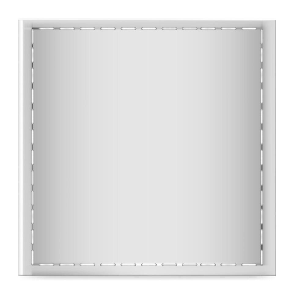 Close up of a blank white clothing label with stitches, offering ample space for branding and product information, isolated on a white background for easy integration into design projects vector