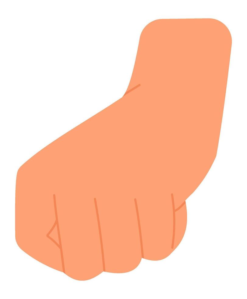 Clenched fist held tightly together, symbolizing unity, power, and resilience in the face of adversity, conveying a sense of unwavering resolve vector
