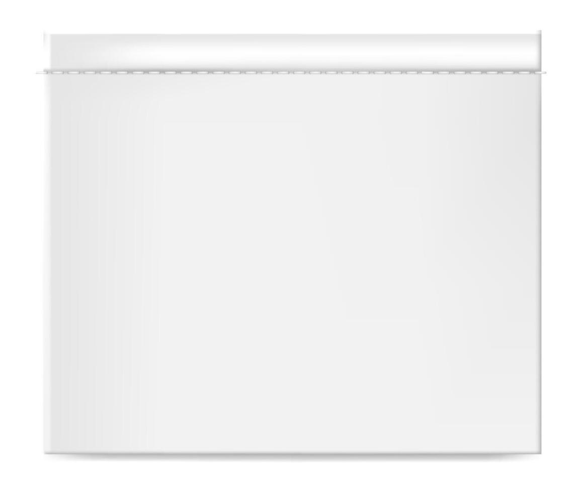 Realistic white doypack pouch packaging with zipper for food, chips, coffee, snacks, sugar, salt, spices and other products standing up on white background vector