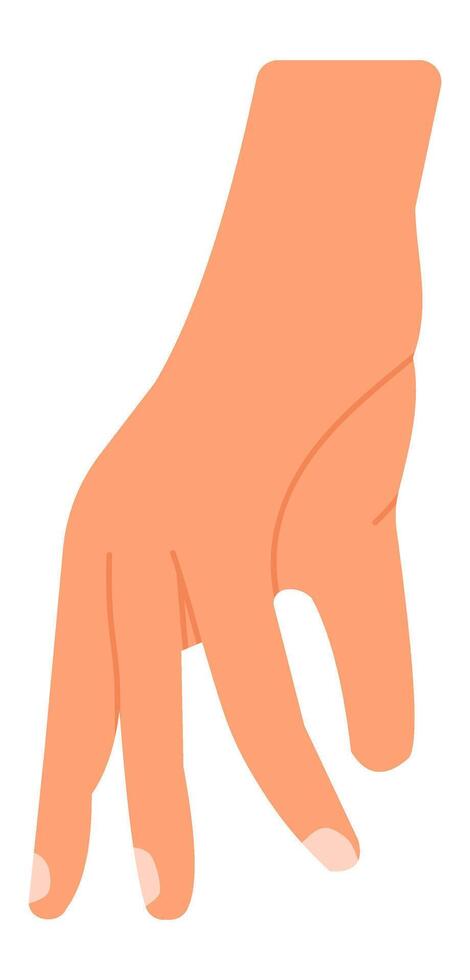 Cartoon hand walking with fingers on a white background, illustrating themes of communication, movement, and playful interaction in a vibrant and inviting manner vector