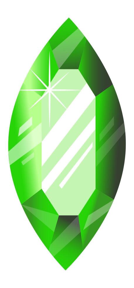 Green gemstone illustration design vector