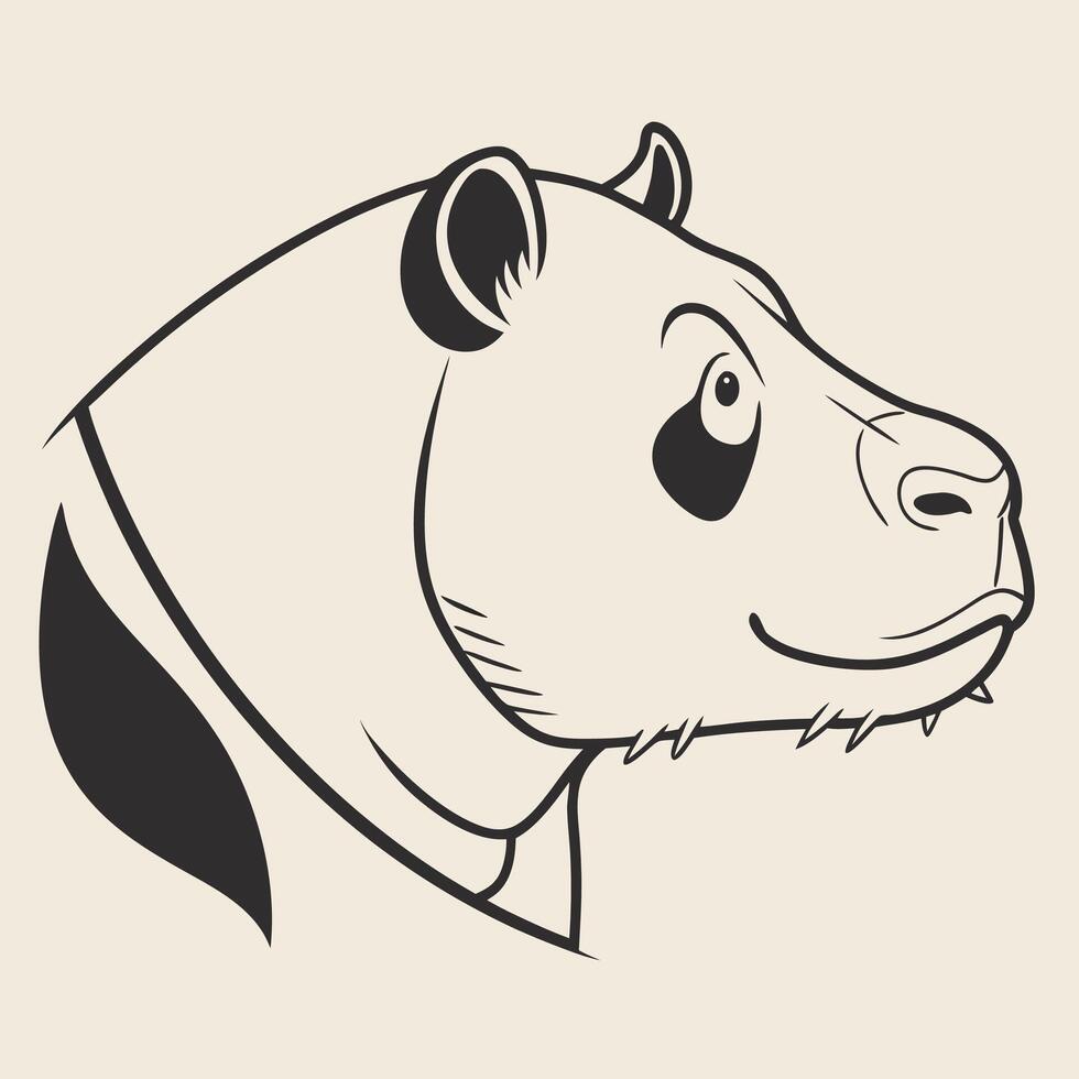 A panda bear head on a white background vector
