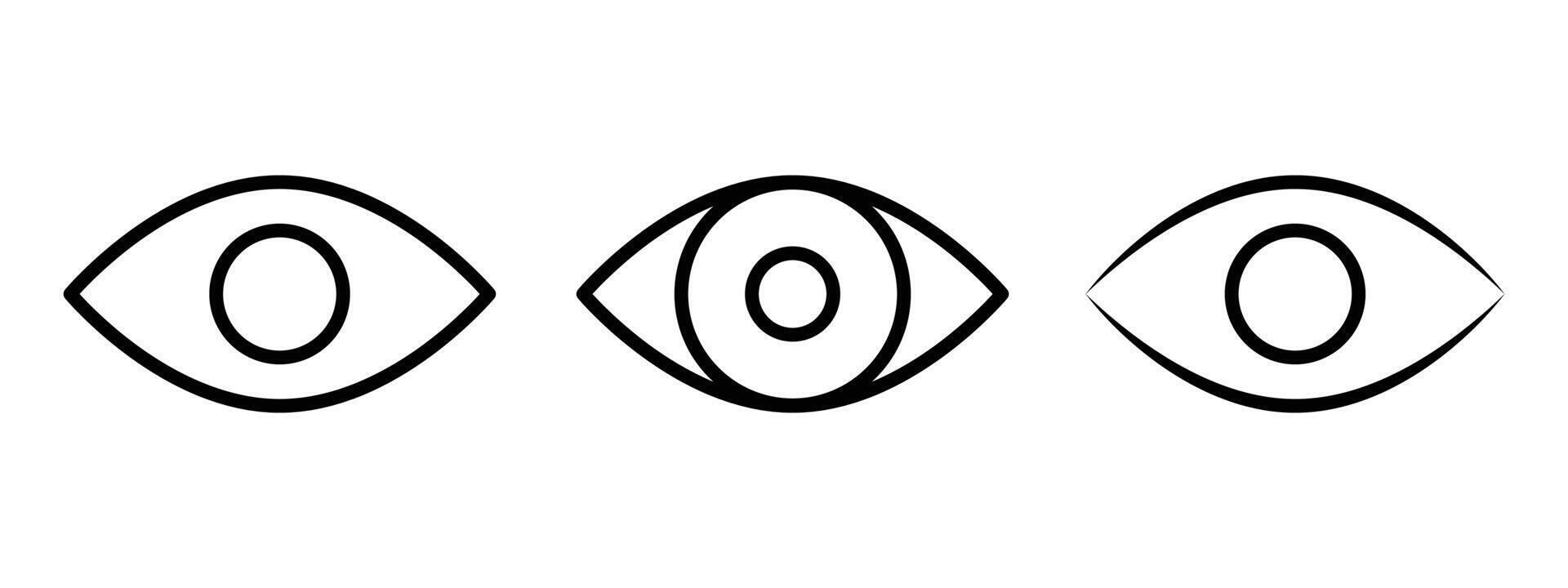 Eye icon set. eyesight symbol. eye, view, vision icons, eye line icon set. Visible icon illustration. vector