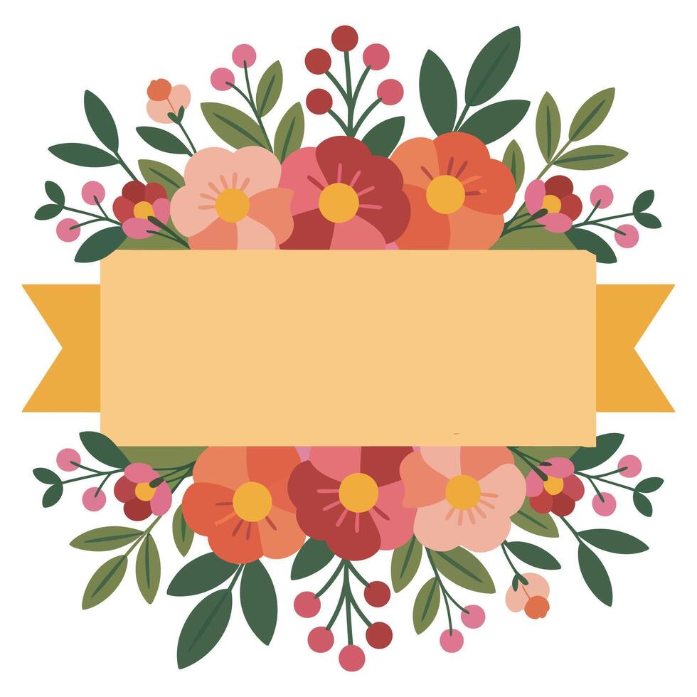 Floral banner clipart vector