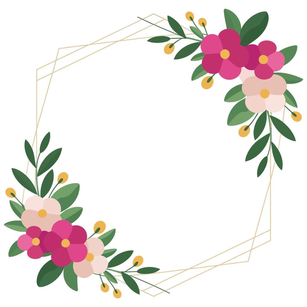 Floral frame illustration vector