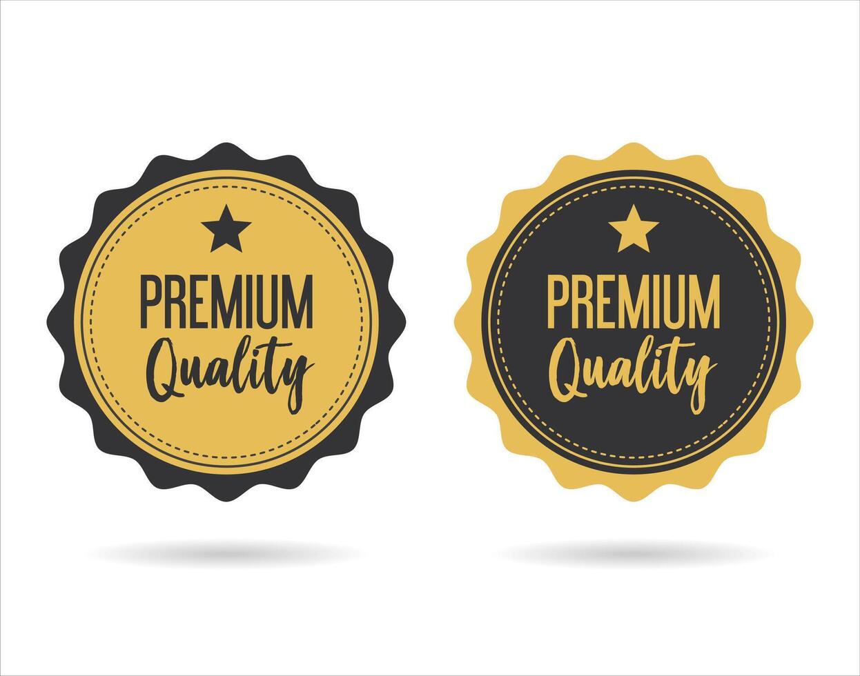 Premium Quality icon in gold and black color stock illustration vector