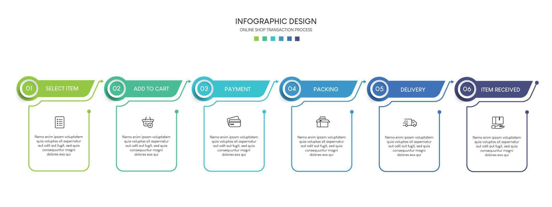 Steps business data visualization timeline process infographic template design V vector