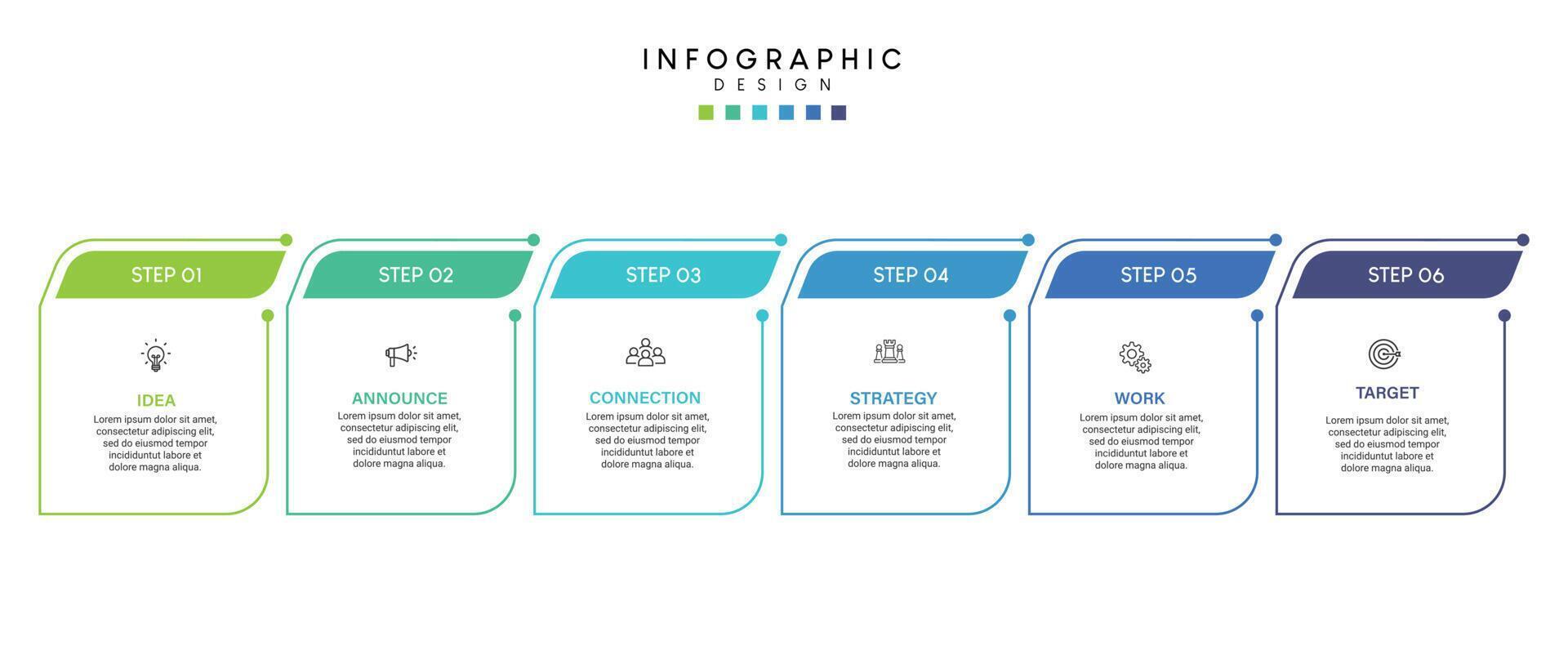 Steps business data visualization timeline process infographic template design F vector