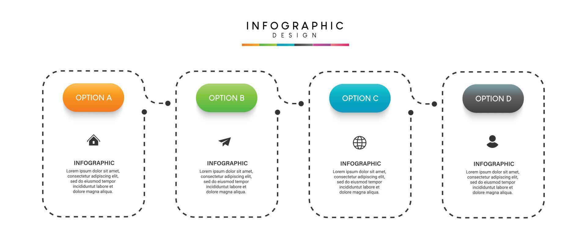 Steps business data visualization timeline process infographic template design AD vector
