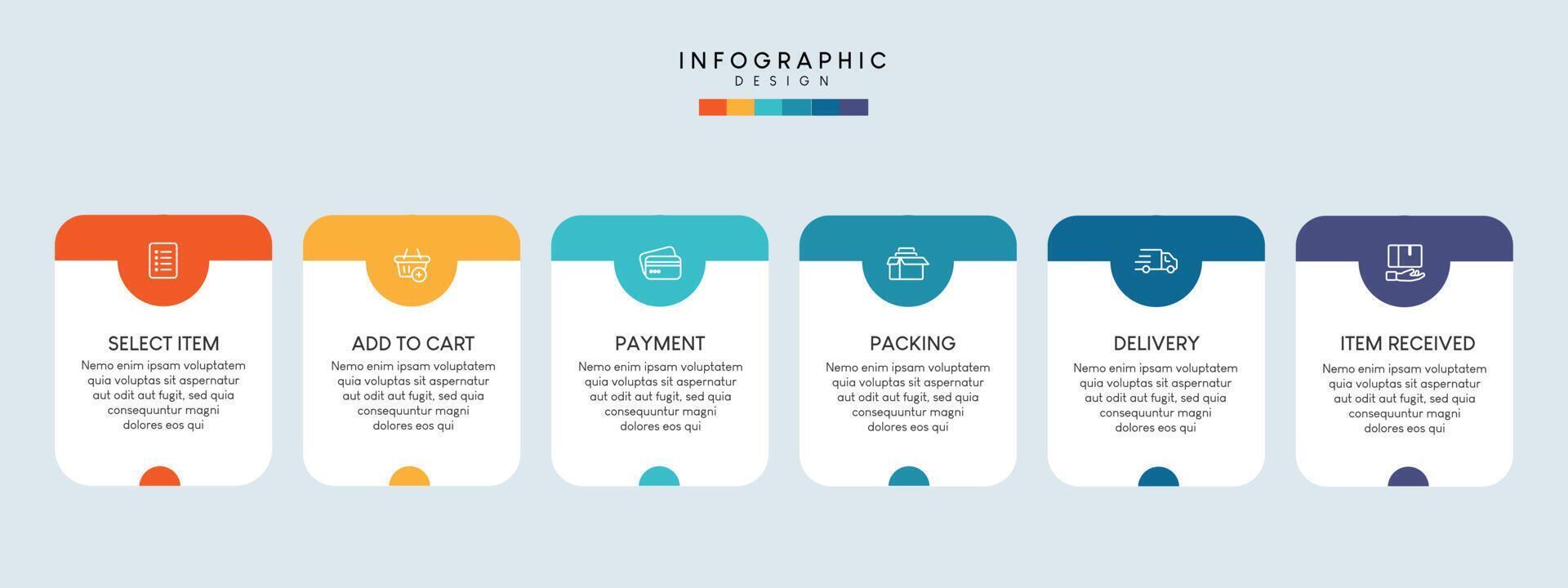 Steps business data visualization timeline process infographic template design AZ vector