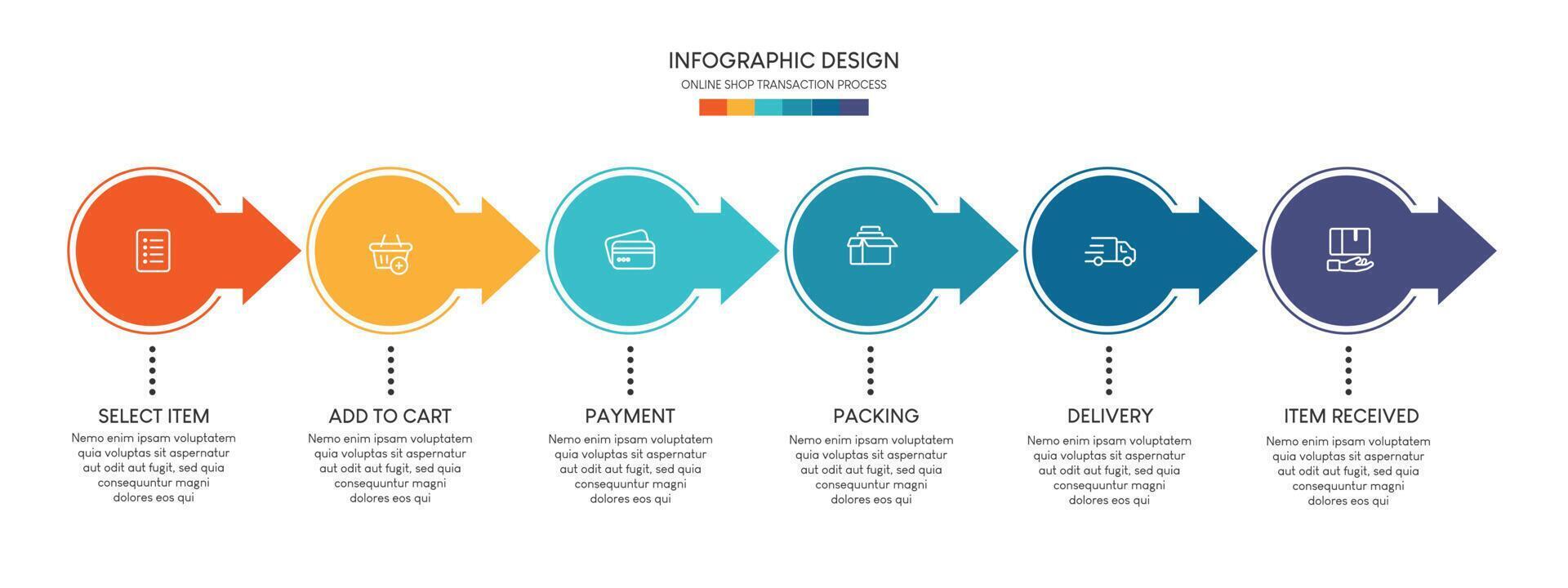 Steps business data visualization timeline process infographic template design K vector