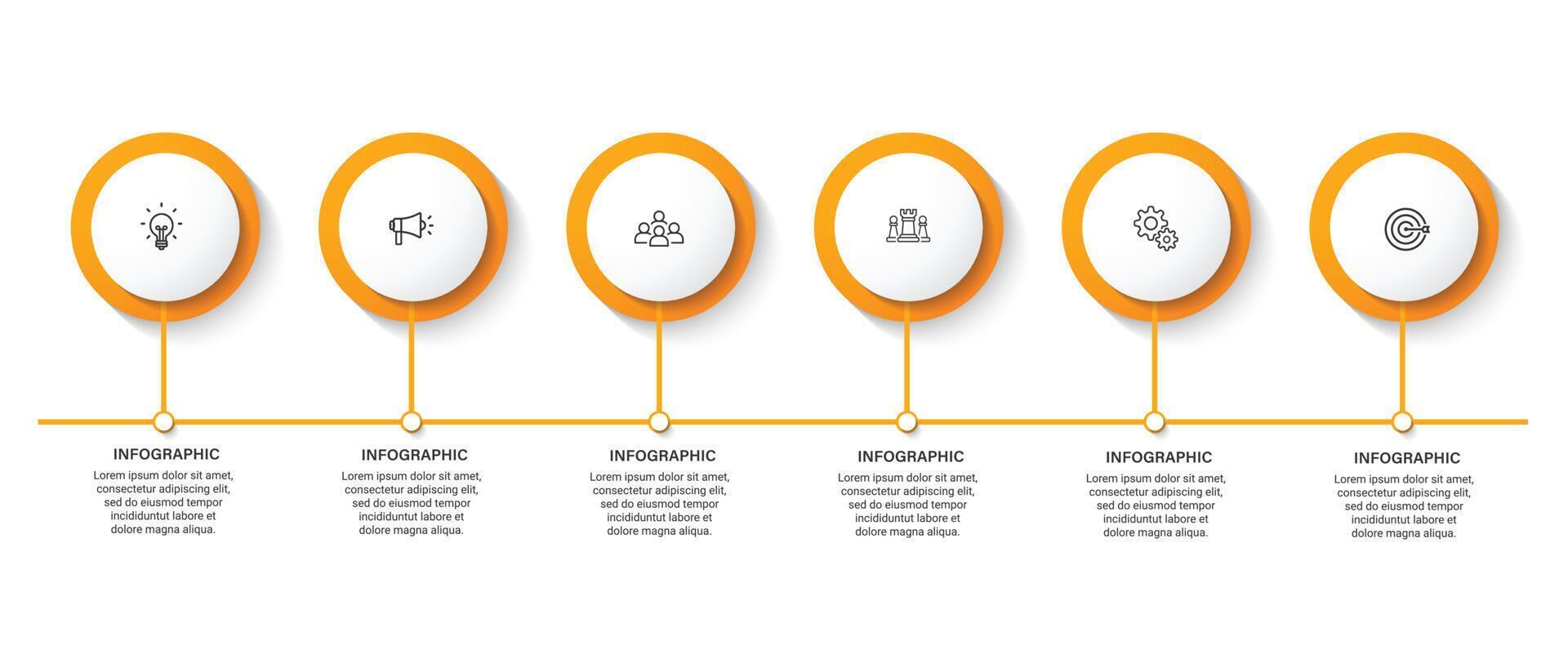 Steps business data visualization timeline process infographic template design AE vector