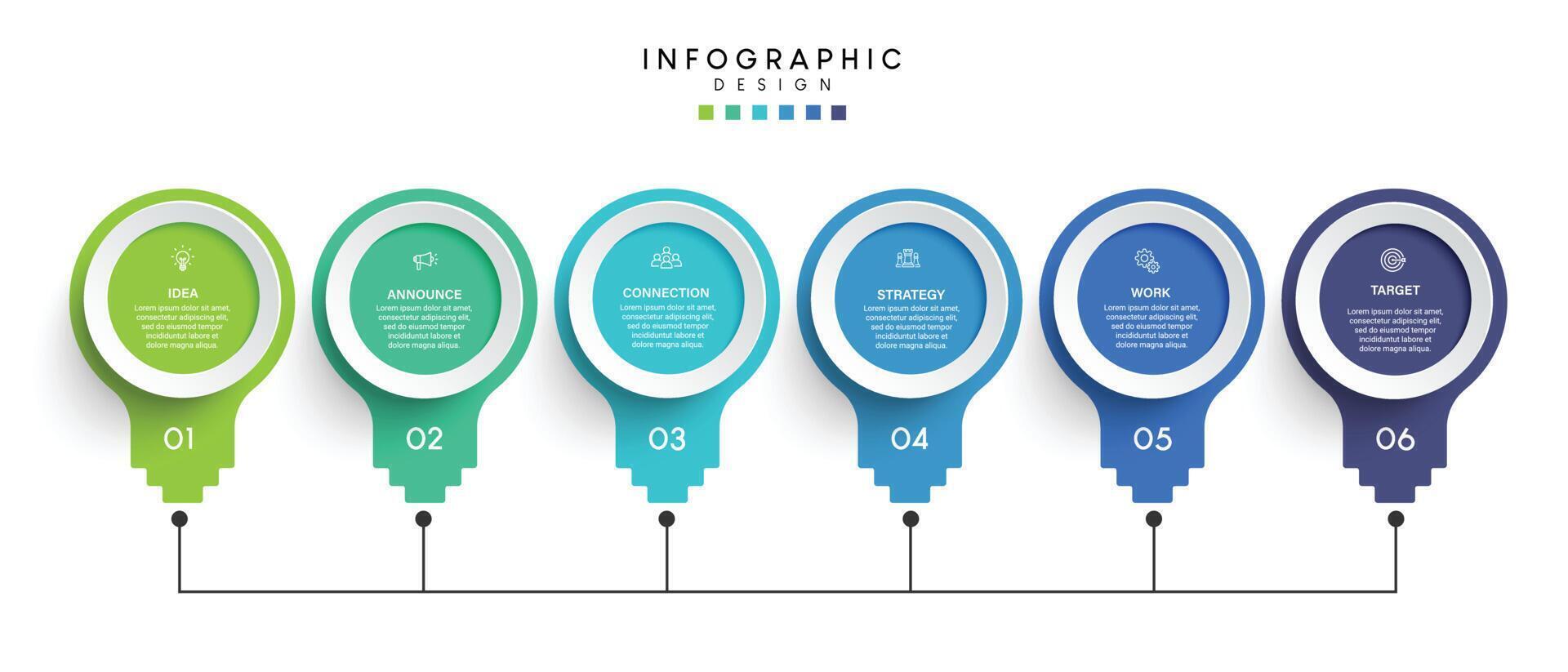 WebSteps business data visualization timeline process infographic template design vector