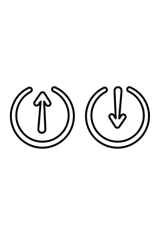 Upload or Download Symbols Data Transfer Icons vector