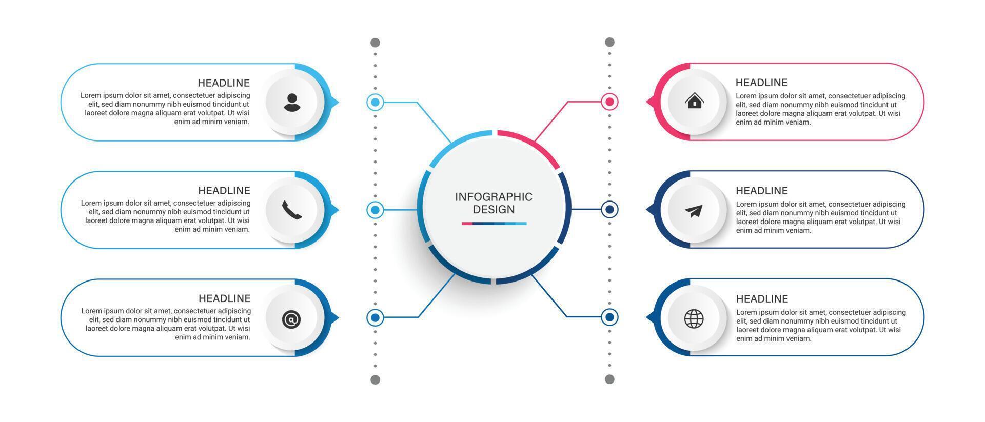 Steps business data visualization timeline process infographic template design M vector