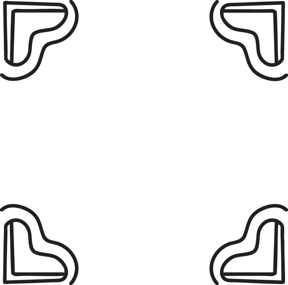 Abstract Corner Frame Modern Minimalist Line Art for Creative Projects vector