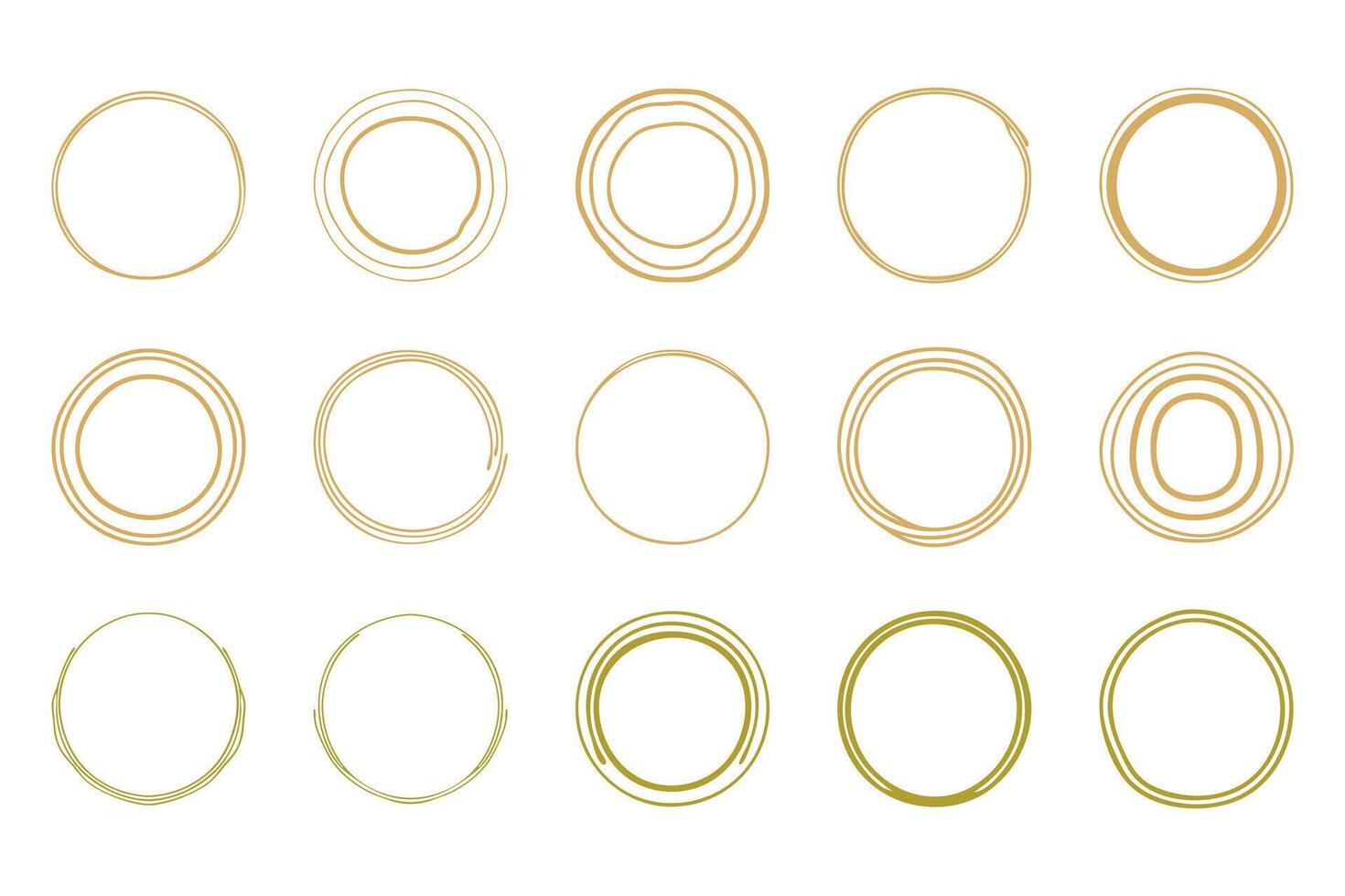 Abstract Circle Graphic Element Set vector