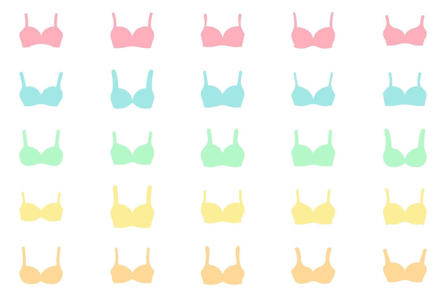 Simple Bra Icon Set. Fashion Design vector