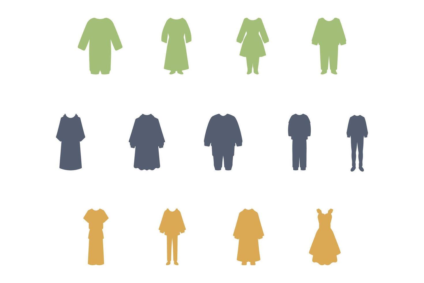 Costume Clothes Icon Set Design vector