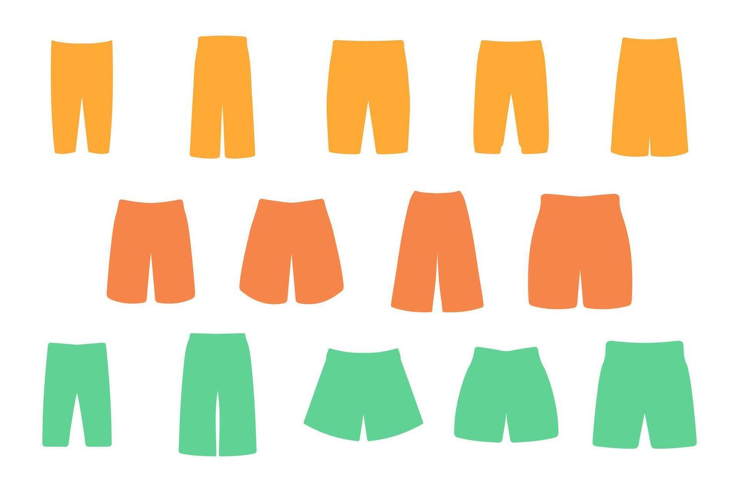 Shorts Silhouette Icon Set Design vector