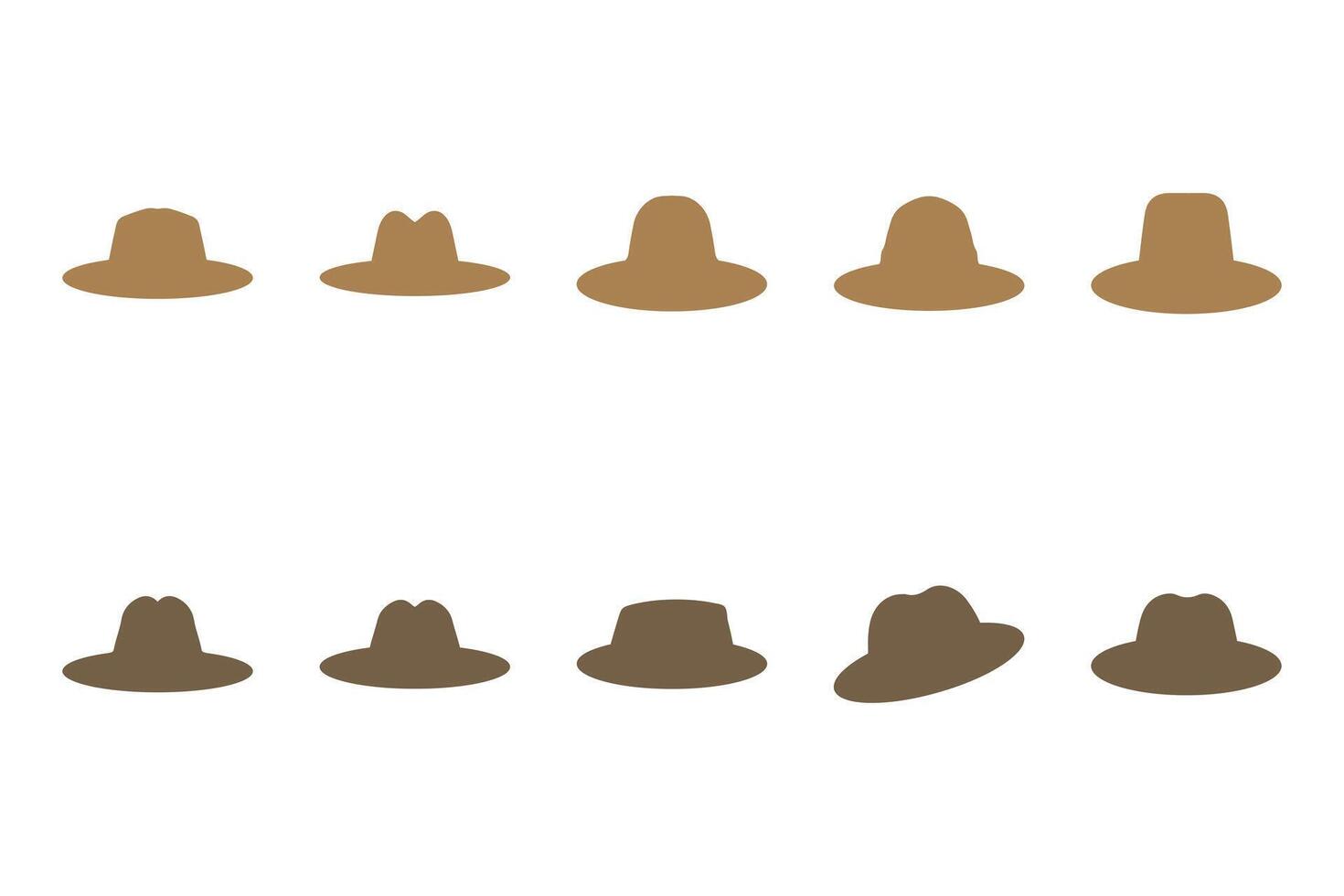 Casual Hat Icon Set Design vector