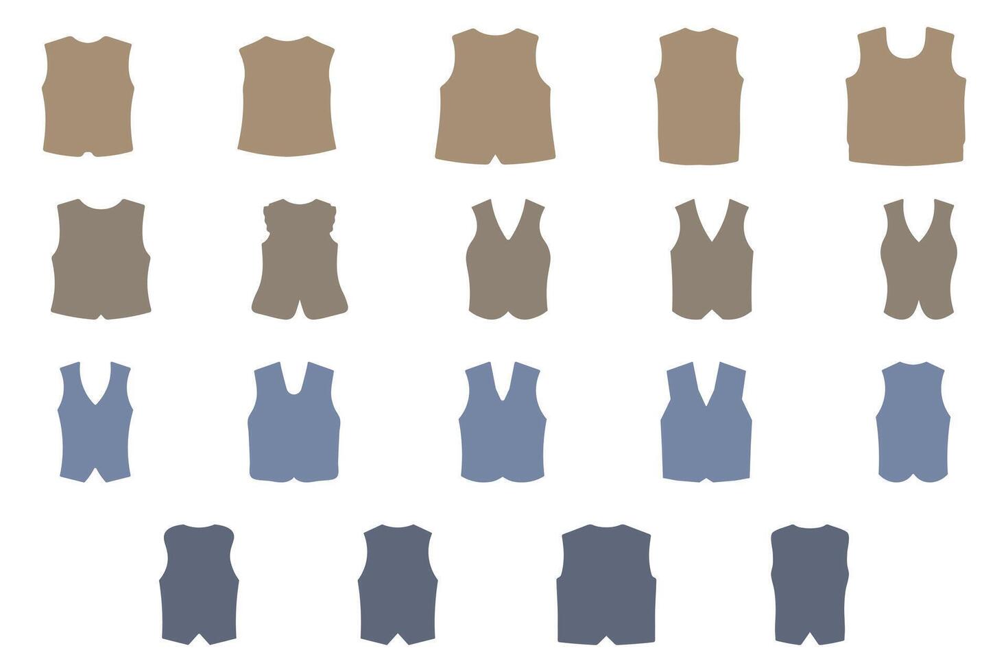 Simple Vest Icon Set Design vector