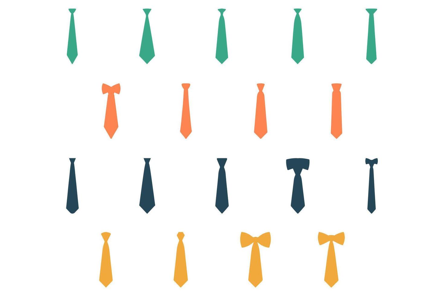 Tie Silhouette Icon Set Design vector