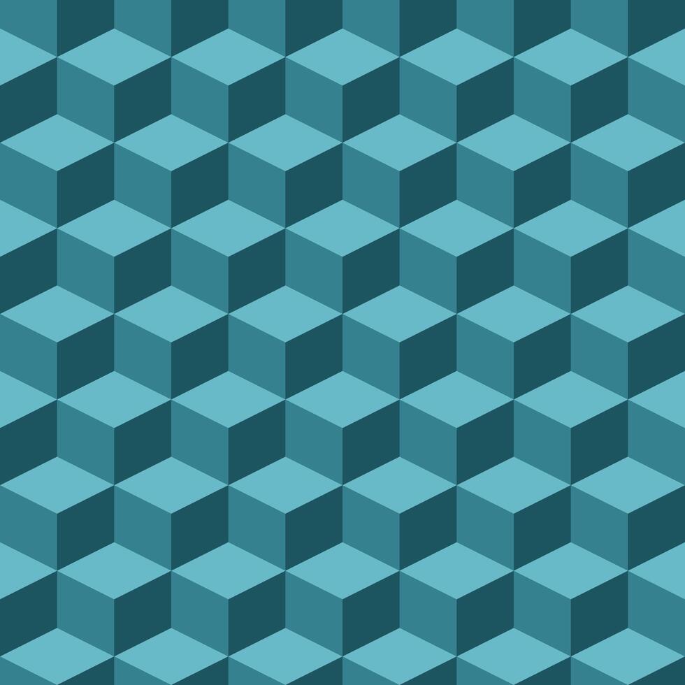Blue tiles seamless geometric pattern vector