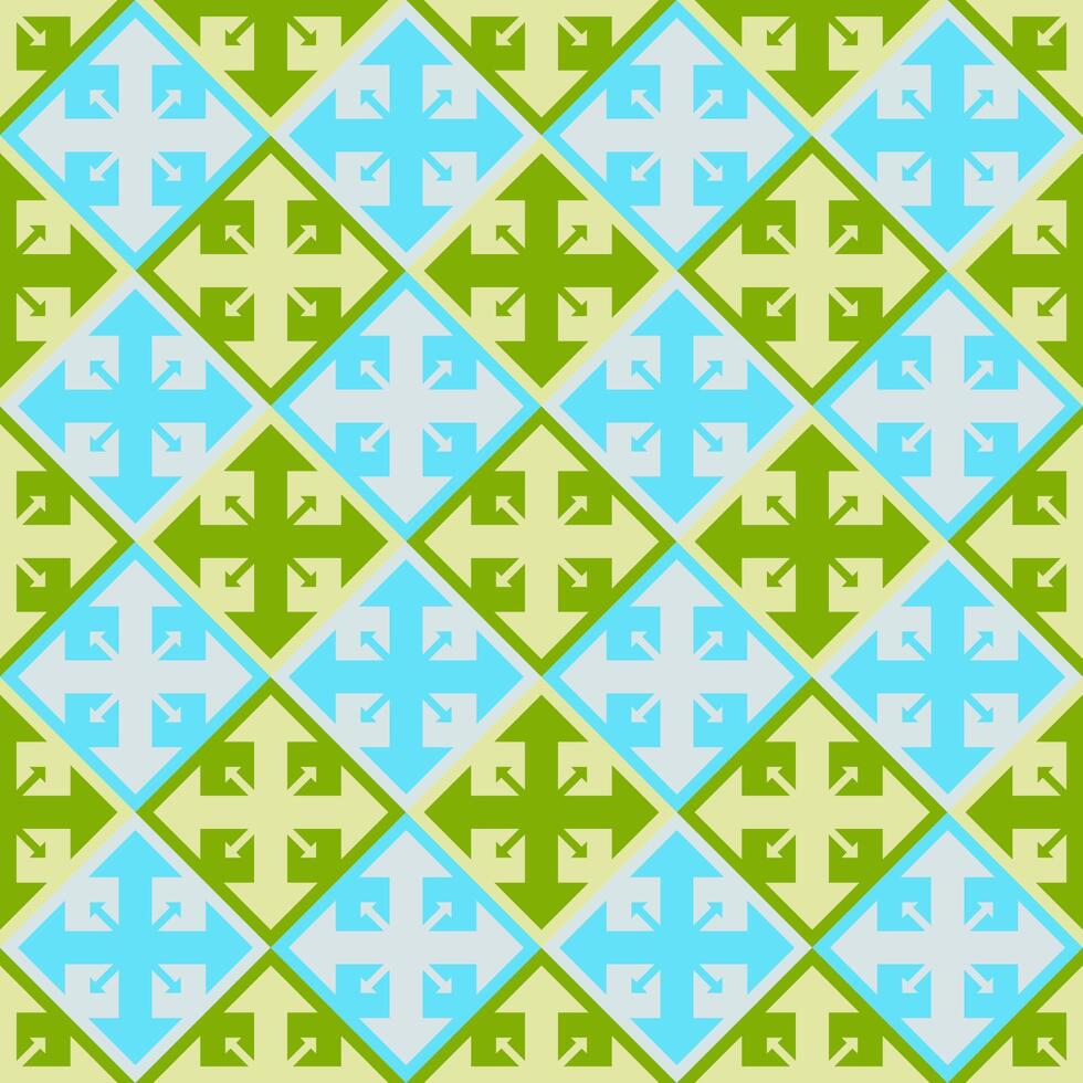 Ornaments on tiles seamless geometric pattern vector